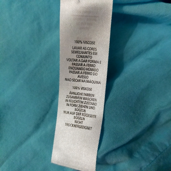 Atmosphere Light Blue V Neck Long Sleeves Light Button Down Top - Picture 12 of 12